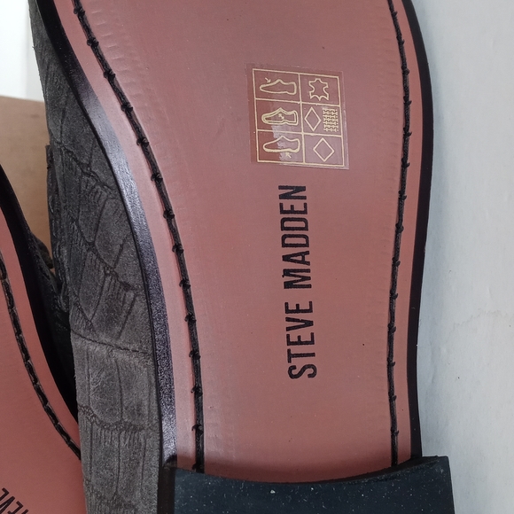 BRAND NEW STEVE MADDEN DONNEL CROC EMBOSSED LEATHER LOAFER - Picture 10 of 16